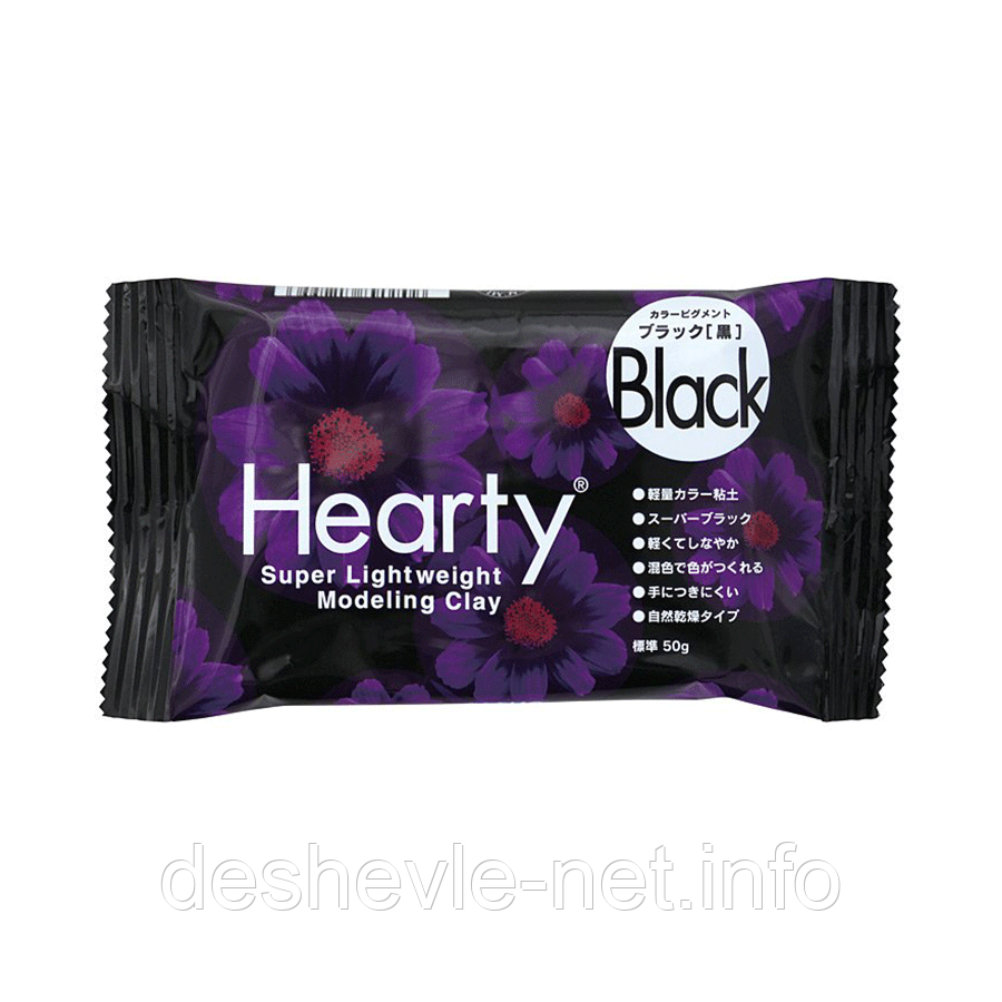 NEW Пластика самозастигальна Hearty, Чорна, 50 г, Padico