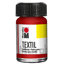 Фарба акрилова (232) Червона, 15 мл, д/св. тканин, Marabu