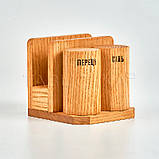 Підставка-органайзер для спецій із ясена 105х100х105 мм, фото 2