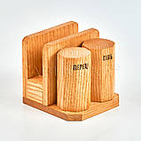Підставка-органайзер для спецій із ясена 105х100х105 мм, фото 5