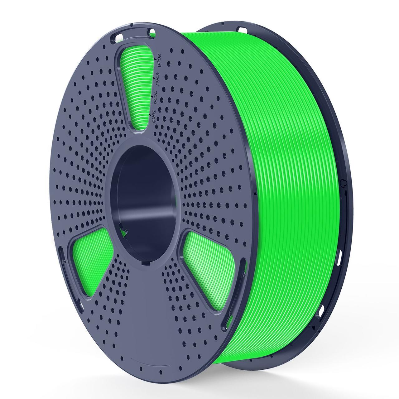Пластик філамент для 3Д-друку SUNLU TPU Green (03441226Z), Reusable Spool, 1.75mm, 0.5kg, 190-230°C, Зелений