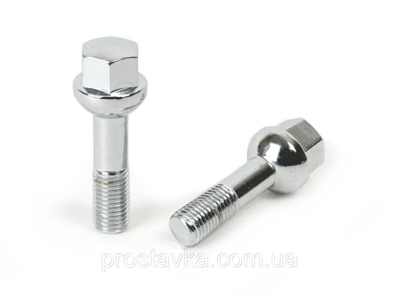 Болт S17A40 (B22) Cr M12X1,50X40 Хром Сфера з виступом, неповна різь, ключ 17 мм