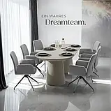 Набір із 2 крісел, обертання на 360° Daya, антрацит (набір із 2 штук), фото 6