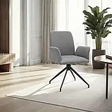 Набір із 2 крісел, обертання на 360° Daya, антрацит (набір із 2 штук), фото 4