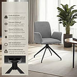 Набір із 2 крісел, обертання на 360° Daya, антрацит (набір із 2 штук), фото 9