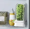 Набір контейнерів для зелені з системою зволоження 3 шт 🌿 Органайзер для зберігання зелені в холодильнику, фото 9