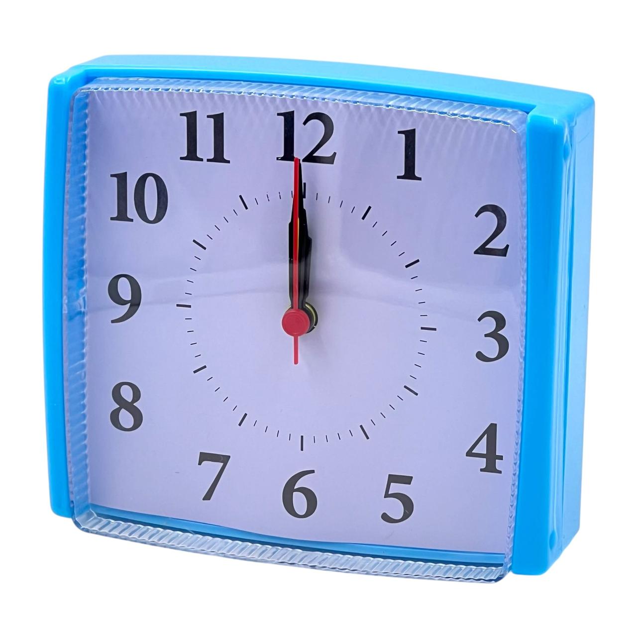 Будильник JX-8023-1/8023 12,5*11*3,5 см блакитний, настільний будильник, годинник з будильником