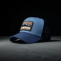 Кепка бейсболка с сеткой тракер Сине-Голубой