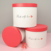 Набір шляпних коробок "Made with love" 3 шт