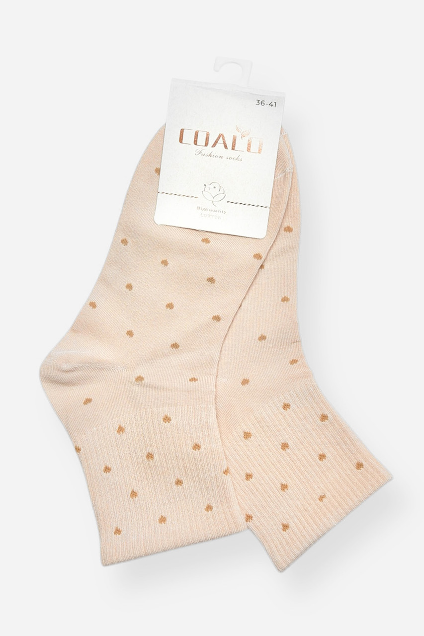 Шкарпетки жіночі демісезонні бежевого кольору р.36-41 200733S, фото 1
