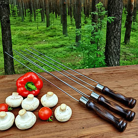 ПОДВІЙНИЙ ШАМПУР З НЕРЖАВІЙКИ ДЛЯ ГРИБІВ ТА ОВОЧІВ ВЕНГЕ, З ДЕРЕВ'ЯНОЮ РУЧКОЮ