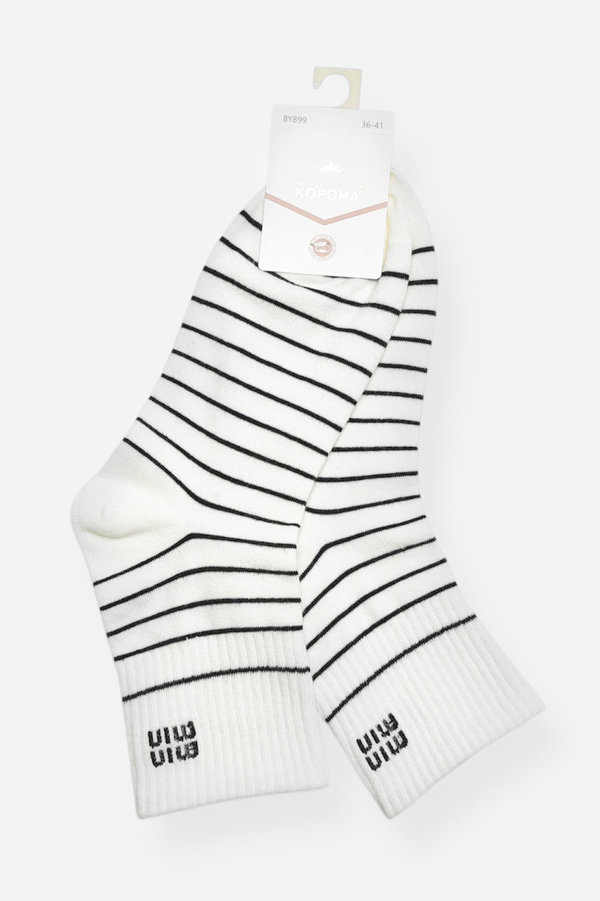 Шкарпетки жіночі демісезонні білого кольору р.36-41 200741S, фото 1