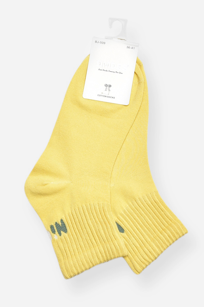 Шкарпетки жіночі демісезонні світло-жовтого кольору р.36-41 200774S, фото 1