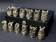 Набір бронзових стопок "Мисливські" (12 шт), фото 4