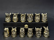 Набір бронзових стопок "Мисливські" (12 шт), фото 5