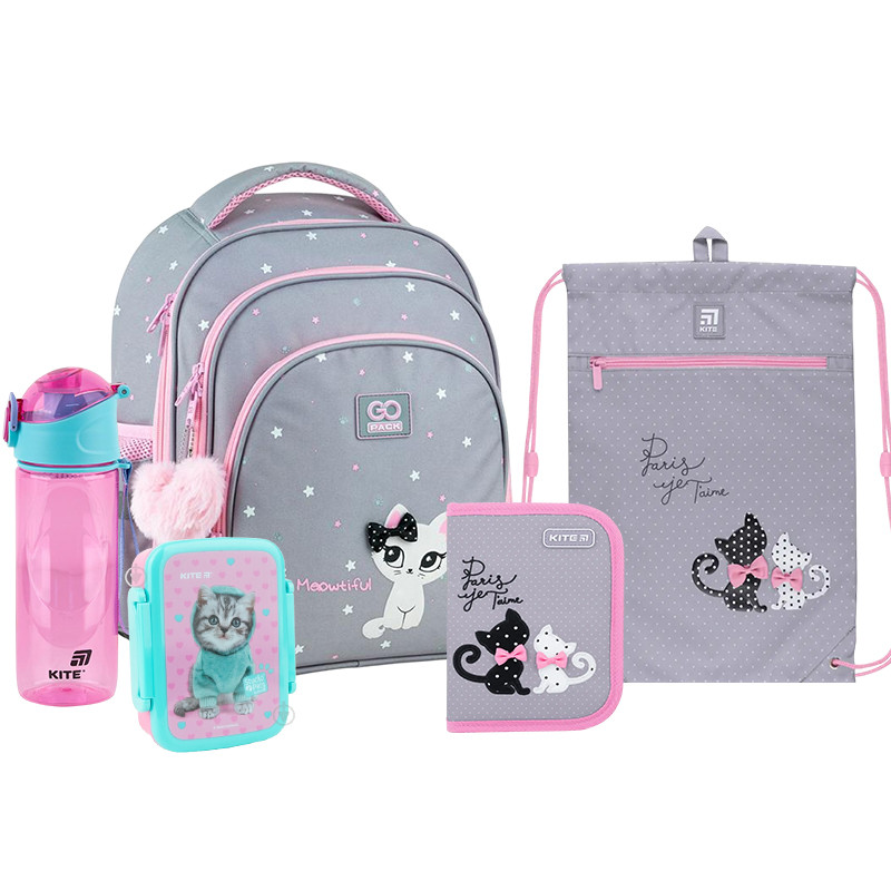 Шкільний набір GoPack 5 в 1 Meowtiful GO25-2606S-1