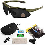 Окуляри RockBros Polarized olive із змінними лінзами (5 шт.) та вставкою для діоптрій solve, фото 7