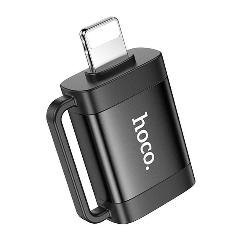 Перехідник Hoco UA31A OTG Lightning male to USB female Black, фото 1