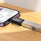 Перехідник Hoco UA31A OTG Lightning male to USB female Black, фото 5