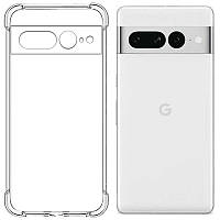 TPU чохол GETMAN Ease logo посилені кути Full Camera для Google Pixel 7 Pro Безбарвний (прозорий)