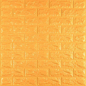 3D панель самоклеюча 700х770х7мм цегла Золотий (011-7) SW-00000052