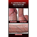 Фалоїмітатор на присоску ALFA Alejandro (Liquid Silicone), фото 6