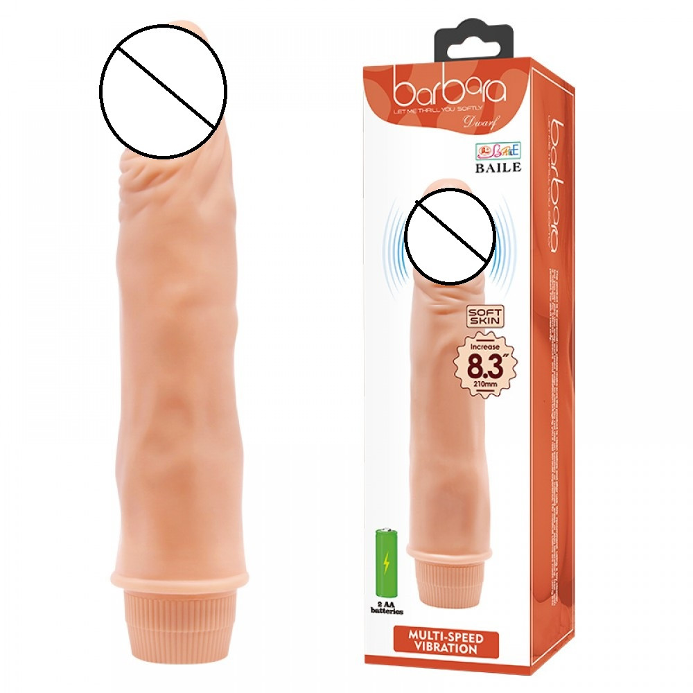 Мультишвидкісний вібратор фаллоімітатор Barbara 8.3", фото 1