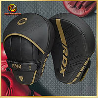 Боксерські лапи рукавички відпрацювання для ударів, Лапи ручні для ударів боксу та кік-боксингу RDX F6 KARA