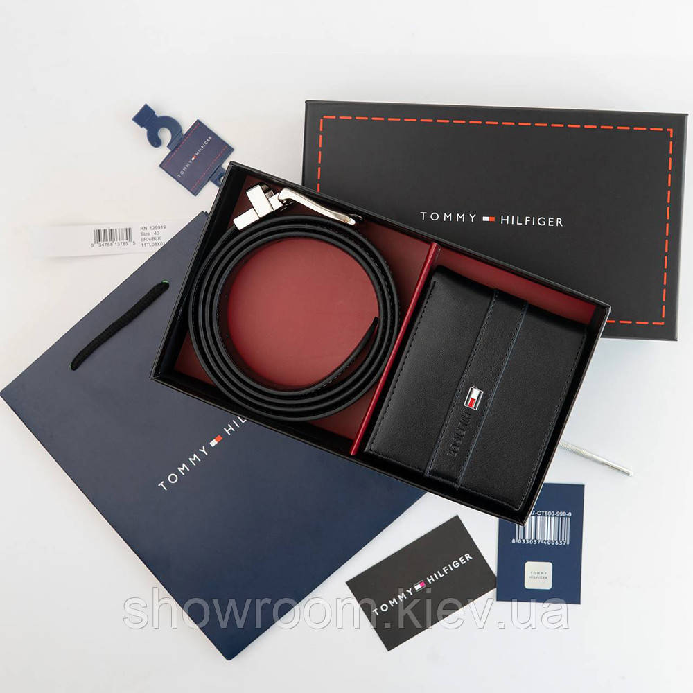 Чоловічий набір ремінь і гаманець Tommy Hilfiger (064), фото 1