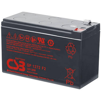 Акумулятор CSB GP1272F2, 12V 7,2Ah, фото 1