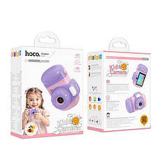 Дитячий цифровий фотоапарат дві лінзи HOCO DV201 Dual lens Рожевий, фото 5