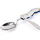 Складной многофункциональный инструмент 4 в 1 (ложка, вилка, нож и открывалка для бутылок) Синий, фото 3