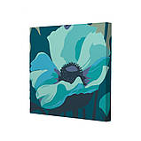 Картина за номерами Riviera Blanca, комплект з 3-х картин Блакитні маки 25х25 см (RB-1132), фото 4
