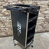 Візок перукарський, візок косметологічний 4 шухляди 2 полиці, фото 5