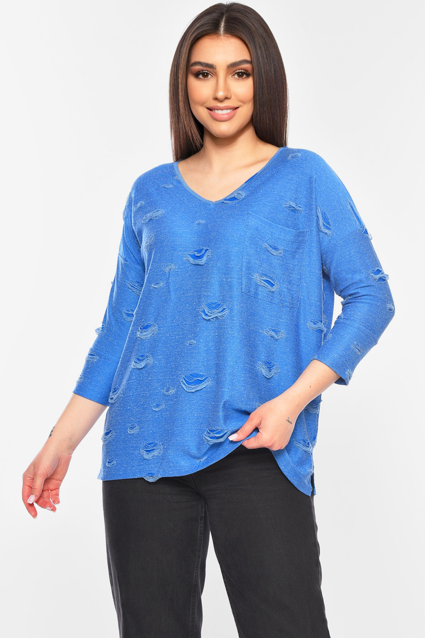 Кофта жіноча синього кольору 199405S, фото 1