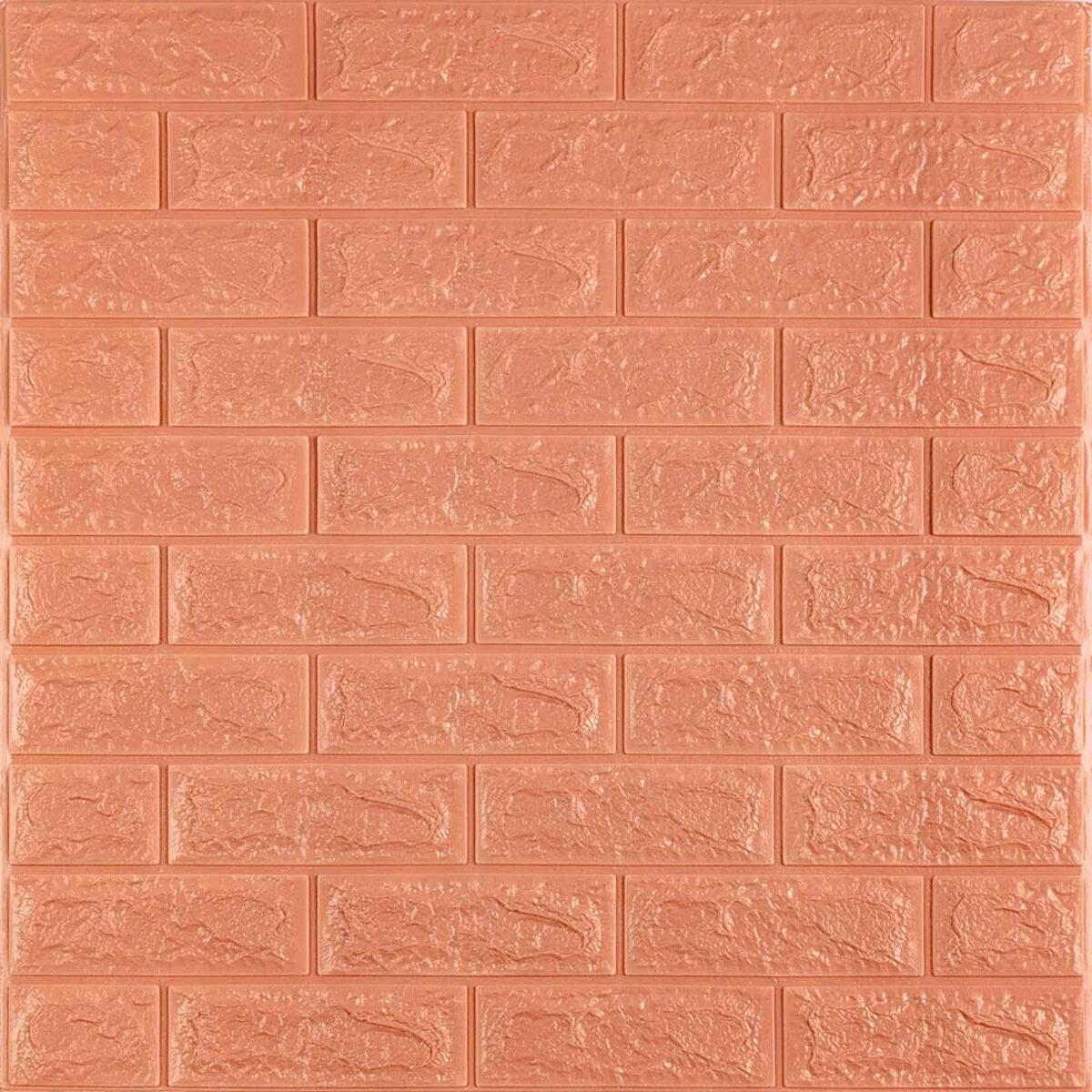 3D панель самоклеюча цегла кава з молоком 700x700x7мм SW-00001800, фото 1