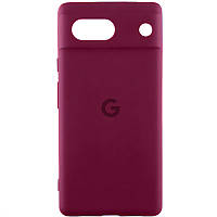 Чохол Silicone Cover Lakshmi Full Camera (AAA) with Logo для Google Pixel 7a Бордовий / Plum