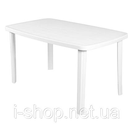 Стіл для саду пластиковий BICA Cayman, білий, фото 1