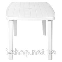 Стіл для саду пластиковий BICA Cayman, білий, фото 3