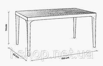 Стіл для саду пластиковий BICA Oslo, бежево-сірий, фото 5