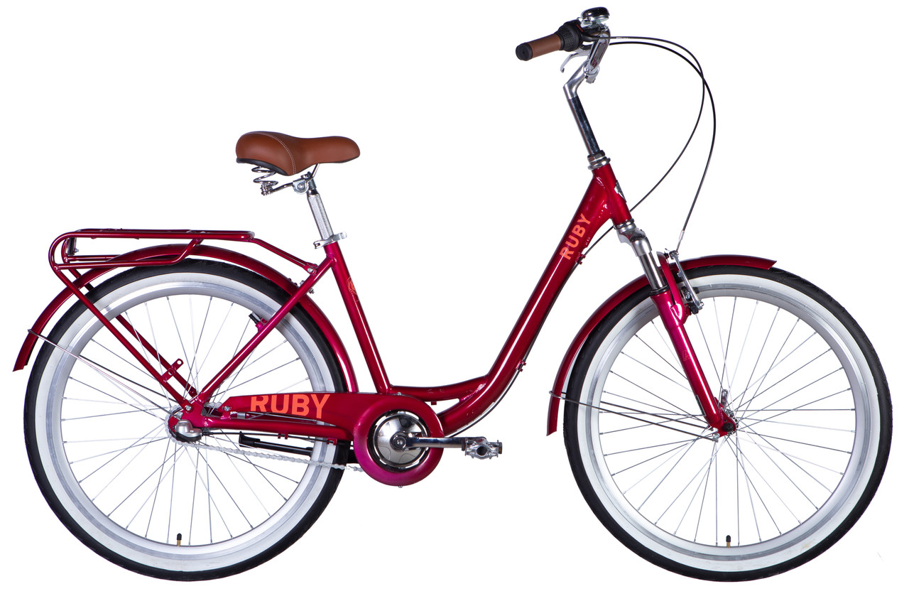 Велосипед AL 26" Dorozhnik RUBY PH рама-17" бордовий 2025