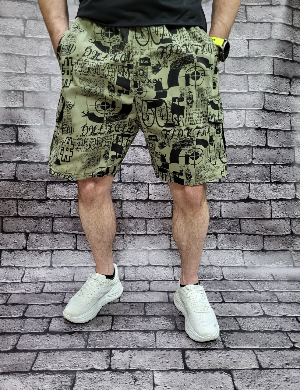 Шорти Sport великі чоловічі коттонові , Хакі, 6XL