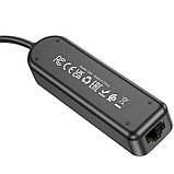 Перехідник Borofone DH6 Erudite 4in1 100 Mbps Ethernet (USB to USB2.0*3+RJ45) (1.2m) Black, фото 4
