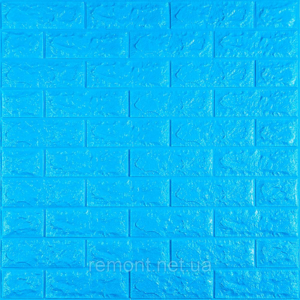 3D панель самоклеюча 700х770х7мм цегла Синій (003-7) SW-00000060, фото 1