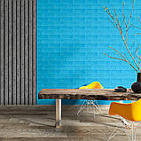 3D панель самоклеюча 700х770х7мм цегла Синій (003-7) SW-00000060, фото 5