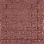 3D панель самоклеюча 700х770х7мм цегла Баклажан-кава (018-7) SW-00000045