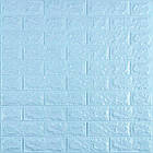 3D панель самоклеюча 700х770х7мм цегла Блакитна (005-7) SW-00000658