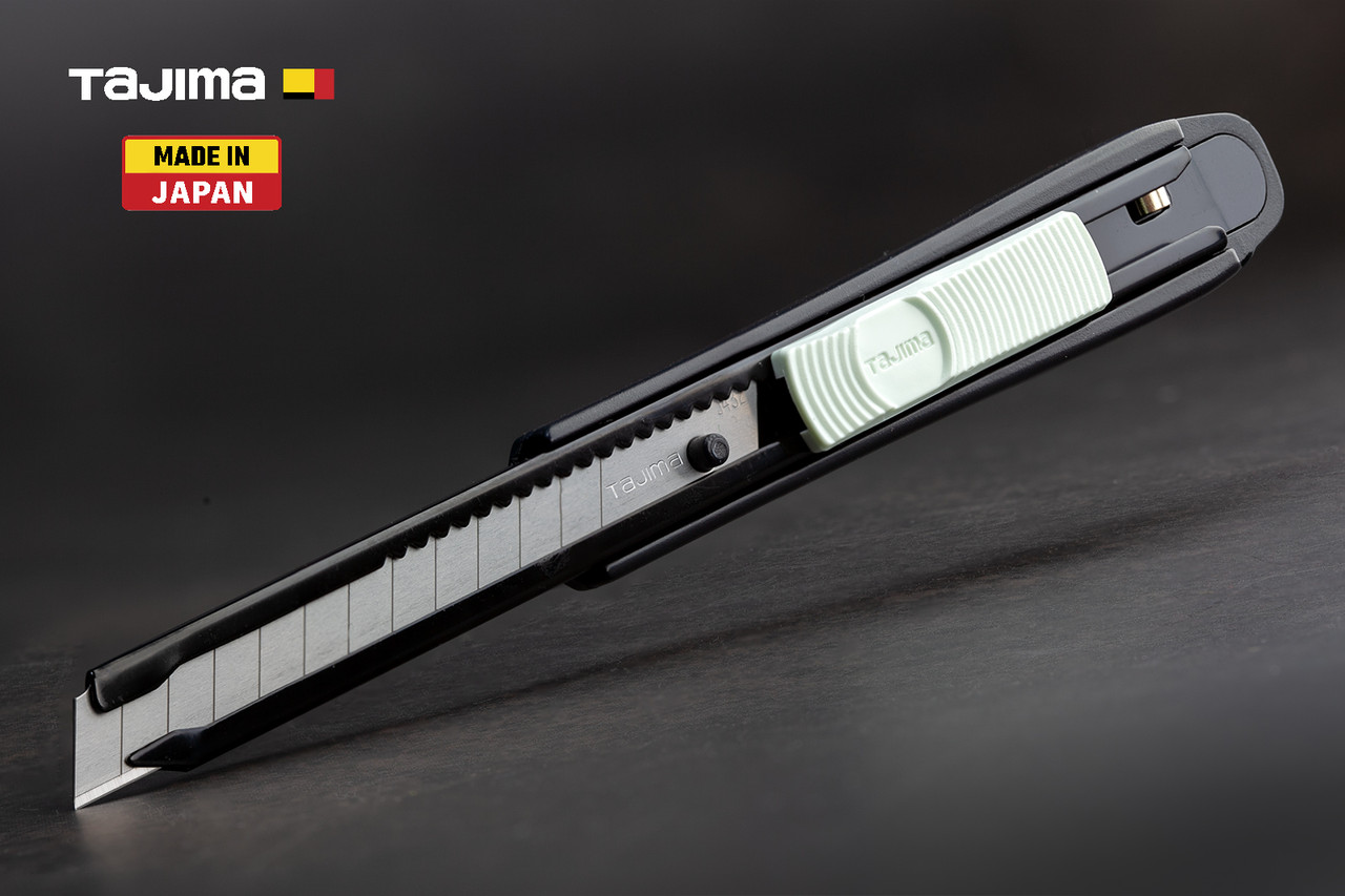 Ніж будівельний 9 мм TAJIMA (Японія) DC-A310BK  автоматичний фіксатор, фото 1