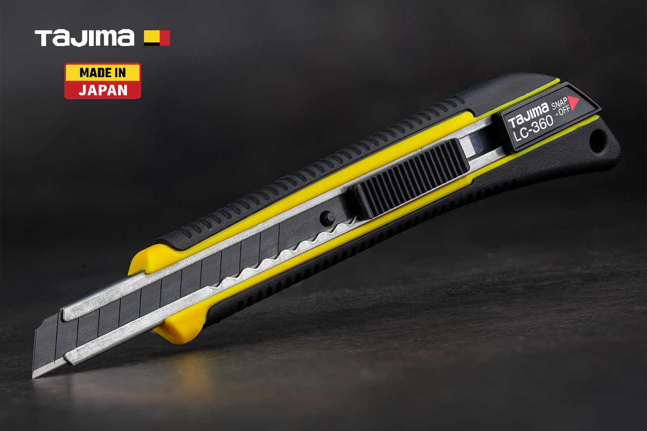 Ніж канцелярський 9 мм TAJIMA (Японія) LC360B автоматичний фіксатор GRI 360, фото 1