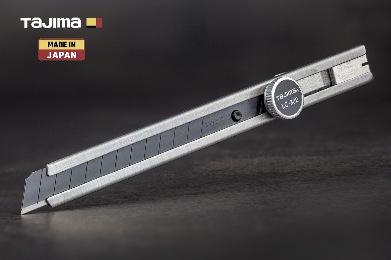 Ніж будівельний 9 мм TAJIMA (Японія) LC302B гвинтовий фіксатор, фото 1